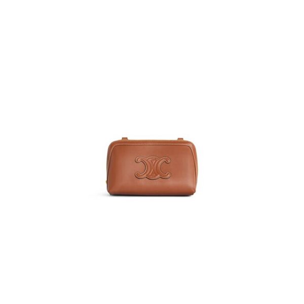 CELINE Clutch on Chain Cuir triomphe IN smooth calfskin(High-end Grade)