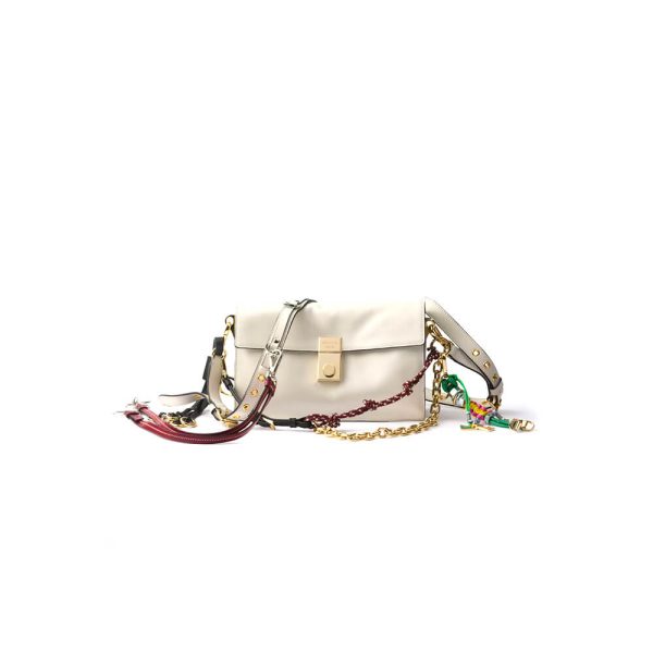 Prada Soft Sound small leather shoulder bag with charms(high-end grade)