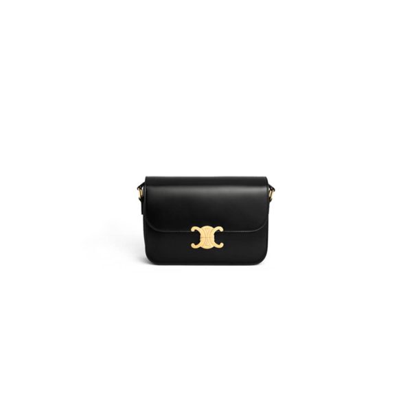 CELINE CLASSIQUE TRIOMPHE BAG IN SHINY CALFSKIN(high-end grade)