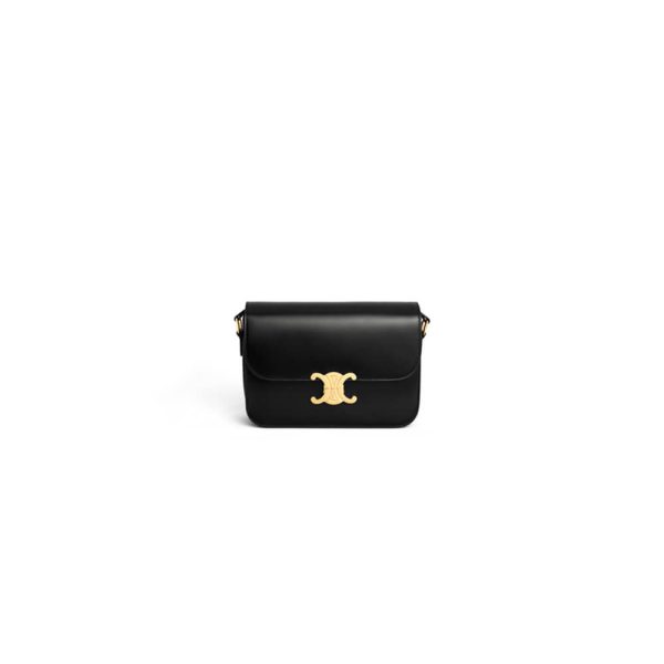 CELINE CLASSIQUE TRIOMPHE BAG IN SHINY CALFSKIN(HIGH-END GRADE)