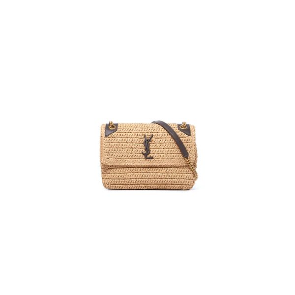 SAINT LAURENT NIKI CHAIN MEDIUM IN RAFFIA(HIGH-END GRADE)