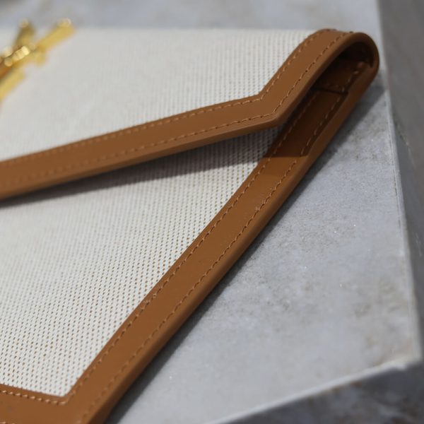 YSL uptown pouch in canvas and leather - Image 10