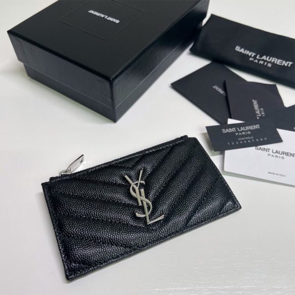 YSL CASSANDRE MATELASSÉ FRAGMENTS ZIPPED CARD CASE(HIGH-END GRADE) - Image 18