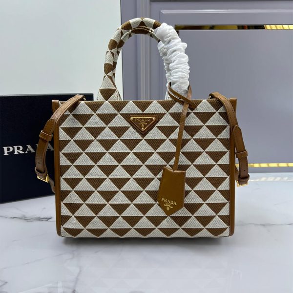 Small Prada Symbole jacquard fabric handbag - Image 2