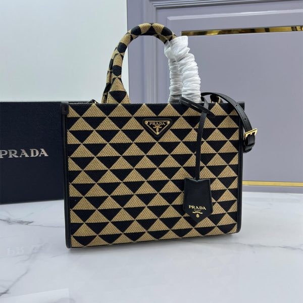 Small Prada Symbole jacquard fabric handbag - Image 2