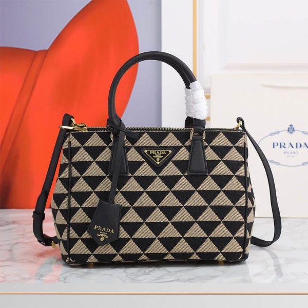 Small Prada Galleria embroidered fabric bag - Image 2
