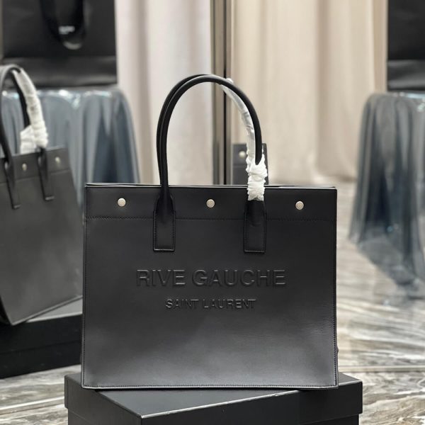 RIVE GAUCHE SMALL TOTE BAG IN SMOOTH LEATHER - Image 2