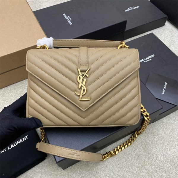 COLLEGE MEDIUM CHAIN BAG IN QUILTED LEATHER - Image 2