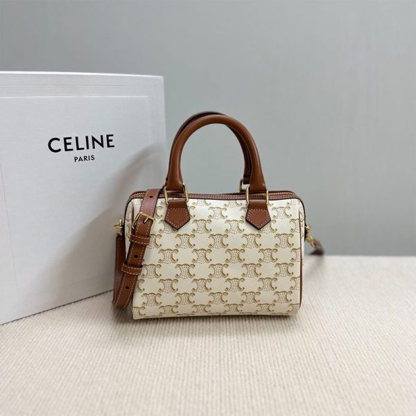 CELINE Small Boston IN Triomphe Canvas and calfskin - Image 2