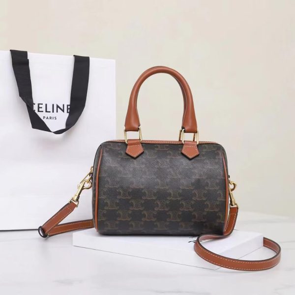 CELINE Small Boston IN Triomphe Canvas and calfskin - Image 2