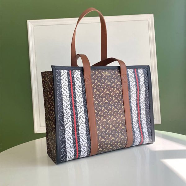 Monogram Stripe e-canvas tote - Image 2