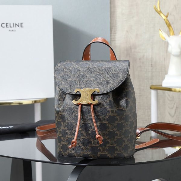 BACKPACK CELINE BONNIE IN Triomphe Canvas and calfskin(HIGH-END GRADE) - Image 2