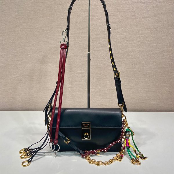 Prada Soft Sound small leather shoulder bag with charms(high-end grade) - Image 2