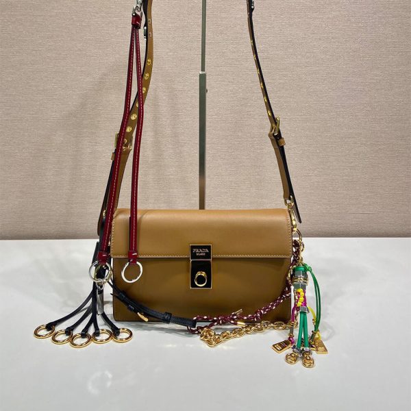 Prada Soft Sound small leather shoulder bag with charms(high-end grade) - Image 2