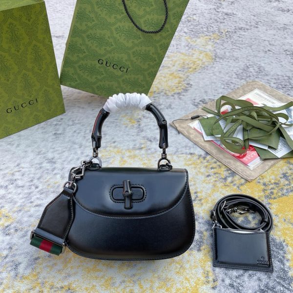 GUCCI BAMBOO 1947 JUMBO GG SMALL TOP HANDLE BAG - Image 2