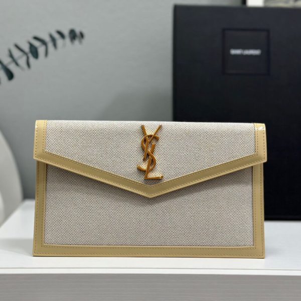 YSL uptown pouch in canvas and leather - Image 2