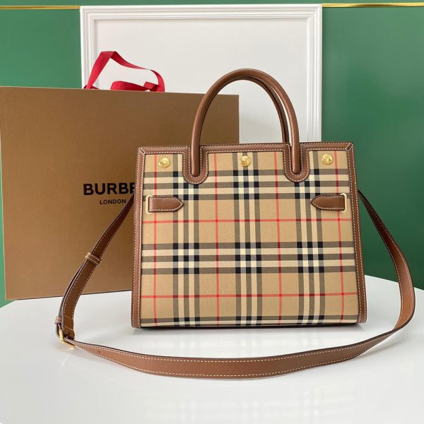 Small Vintage Check Two Handle Title Bag - Image 2