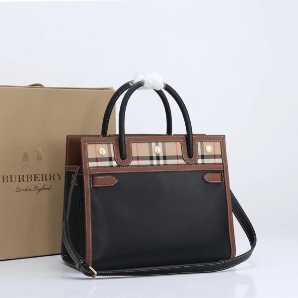 Small Vintage Check Two Handle Title Bag - Image 2