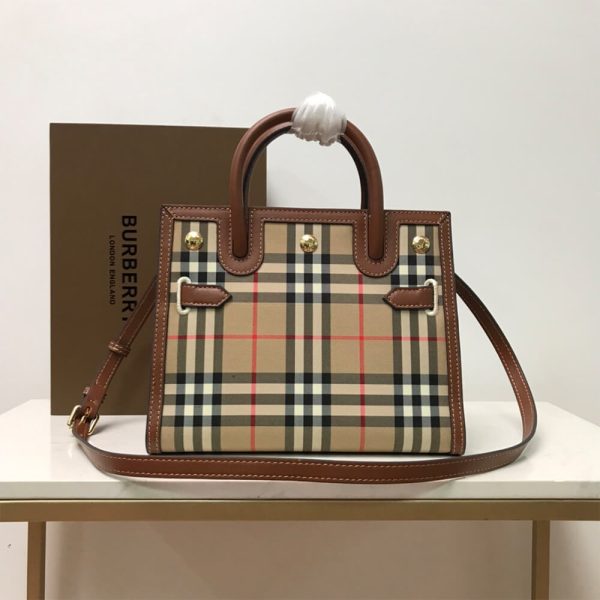Mini Vintage Check Two Handle Title Bag - Image 2
