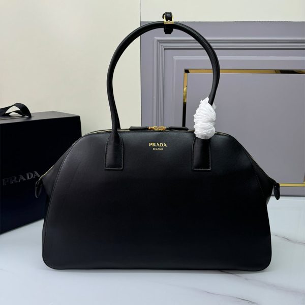 Prada Large leather tote bag with zipper closure(high-end grade) - Image 2