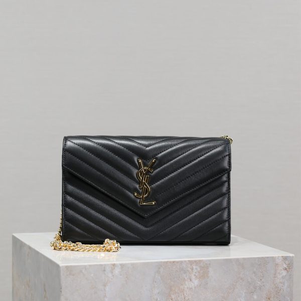 YSL cassandre chain wallet in lambskin - Image 2