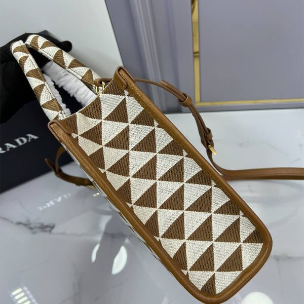 Small Prada Symbole jacquard fabric handbag - Image 3