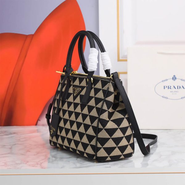 Small Prada Galleria embroidered fabric bag - Image 3