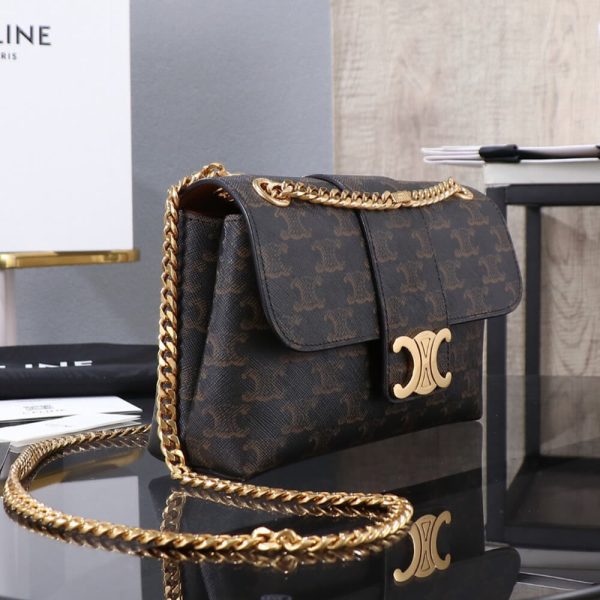 CELINE TEEN CELINE VICTOIRE BAG in Triomphe Canvas - Image 3