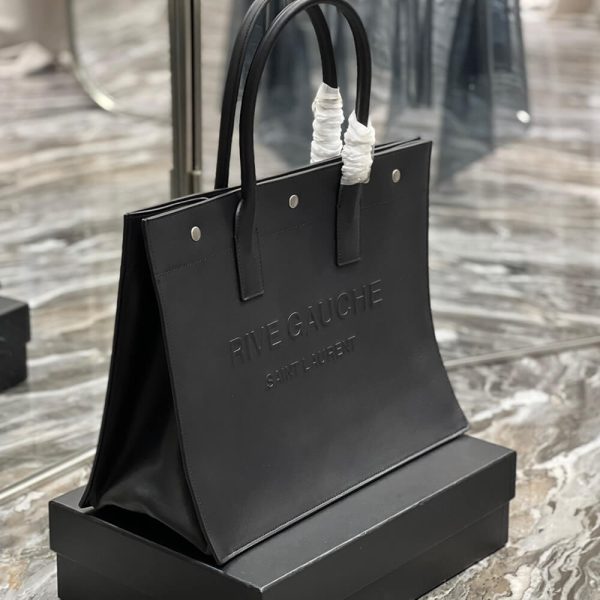 RIVE GAUCHE SMALL TOTE BAG IN SMOOTH LEATHER - Image 3
