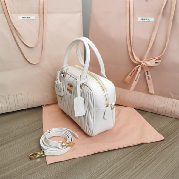 Matelasse nappa leather top-handle bag - Image 3