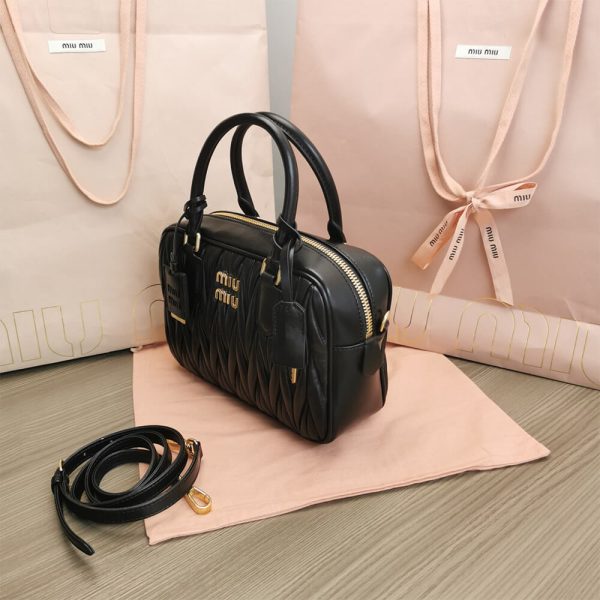 Matelasse nappa leather top-handle bag - Image 3