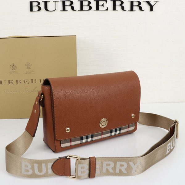 Burberry Vintage Check and Leather Note Crossbody Bag - Image 3