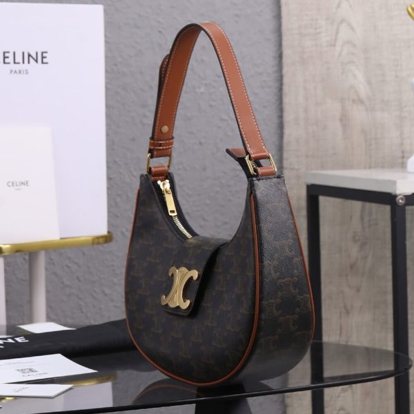 CELINE MEDIUM AVA TRIOMPHE BAG in Triomphe Canvas and calfskin - Image 3