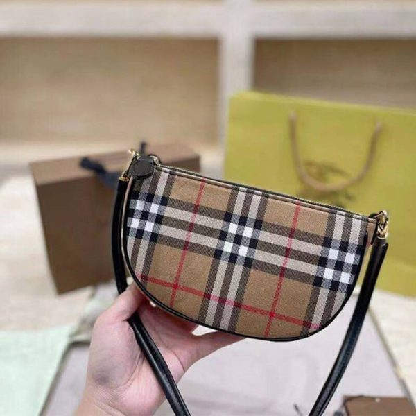 Olympia Pouch checked shoulder bag - Image 3