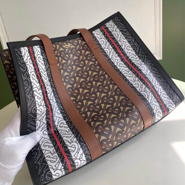 Monogram Stripe e-canvas tote - Image 3