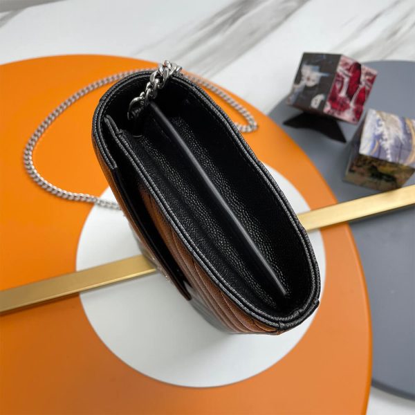 YSL classic cassandre chain wallet in grain de poudre leather - Image 3
