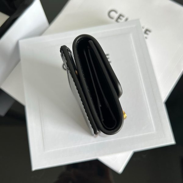 CELINE COMPACT WALLET WITH COIN TRIOMPHE IN SHINY CALFSKIN(HIGH-END GRADE) - Image 3