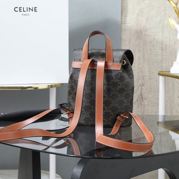 BACKPACK CELINE BONNIE IN Triomphe Canvas and calfskin(HIGH-END GRADE) - Image 3