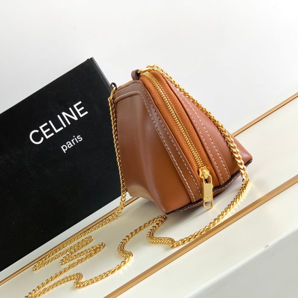 CELINE Clutch on Chain Cuir triomphe IN smooth calfskin(High-end Grade) - Image 3
