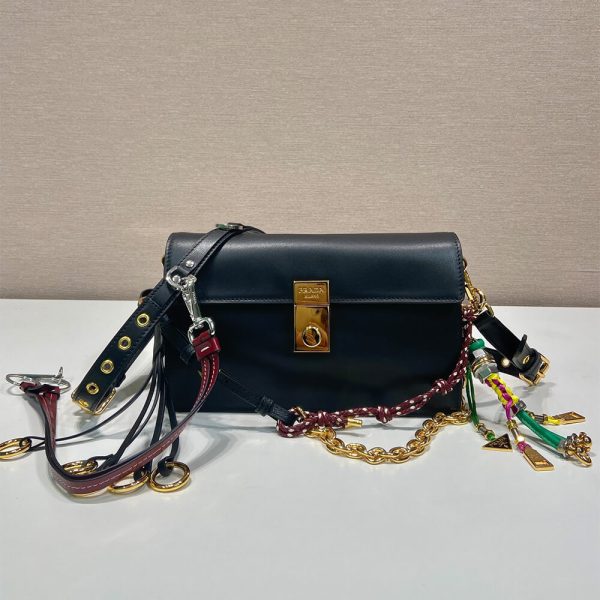 Prada Soft Sound small leather shoulder bag with charms(high-end grade) - Image 3