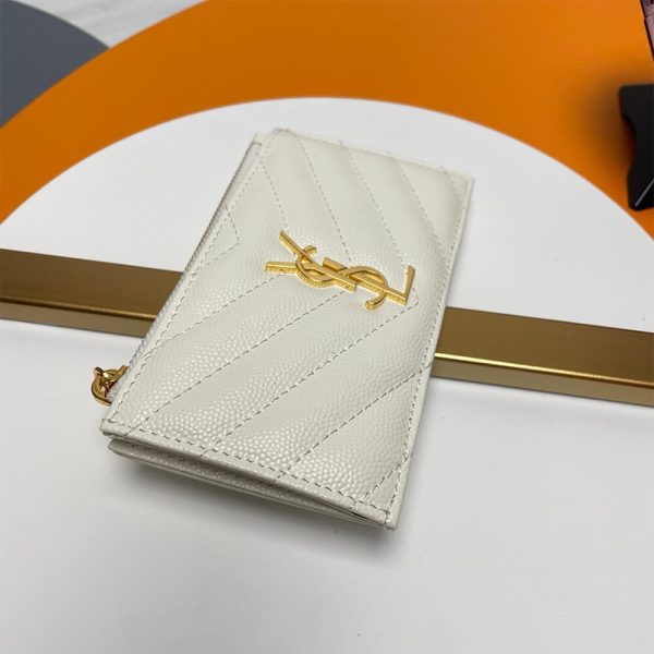 YSL CASSANDRE MATELASSÉ FRAGMENTS ZIPPED CARD CASE(HIGH-END GRADE) - Image 3