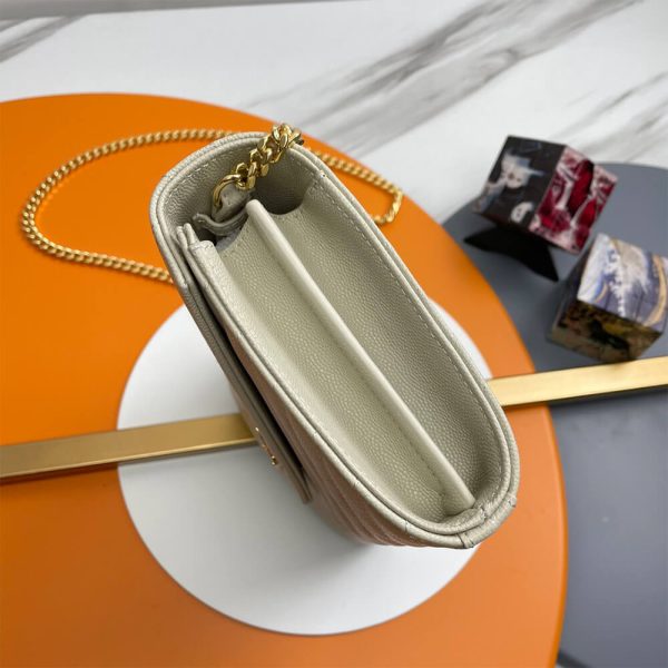 YSL classic cassandre chain wallet in grain de poudre leather - Image 3