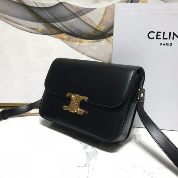 CELINE CLASSIQUE TRIOMPHE BAG IN SHINY CALFSKIN(HIGH-END GRADE) - Image 3