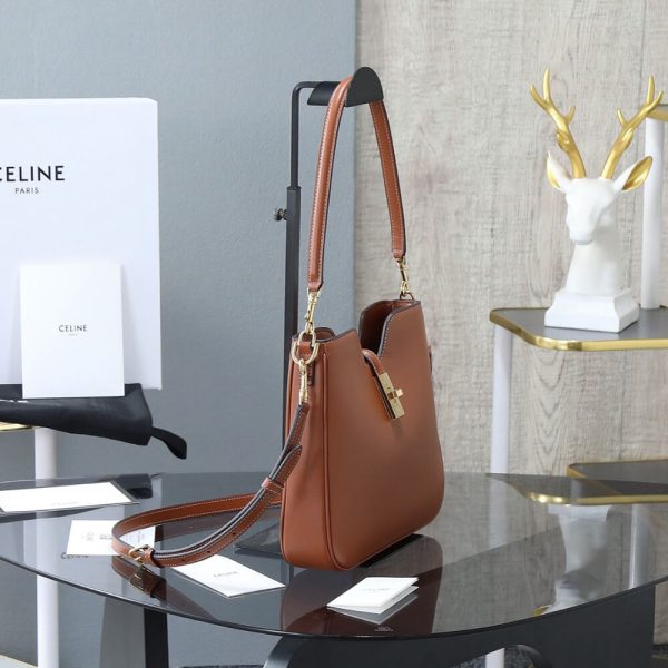 CELINE SMALL CAMILLE 16 SOFT BAG IN SMOOTH CALFSKIN(HIGH-END GRADE) - Image 3
