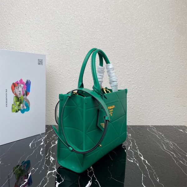 Small leather Prada Symbole bag with topstitching - Image 3