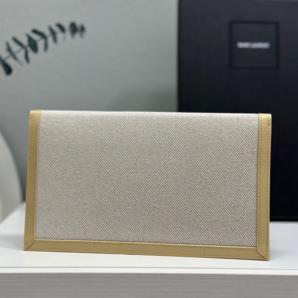 YSL uptown pouch in canvas and leather - Image 3