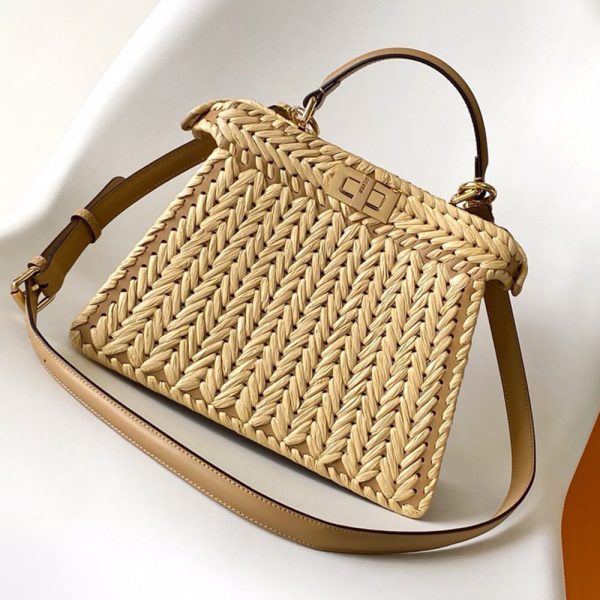 FENDI Peekaboo ISeeU Small Raffia(TAX-FREE GRADE) - Image 3