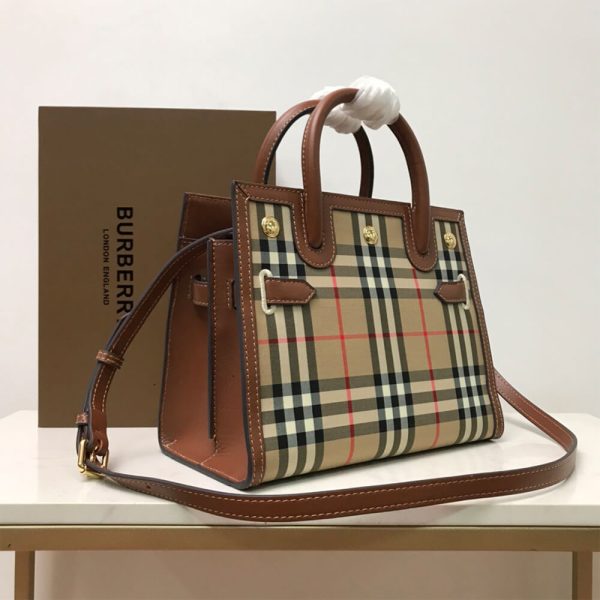 Mini Vintage Check Two Handle Title Bag - Image 3