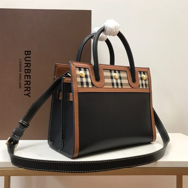Mini Vintage Check Two Handle Title Bag - Image 3