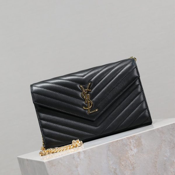 YSL cassandre chain wallet in lambskin - Image 3